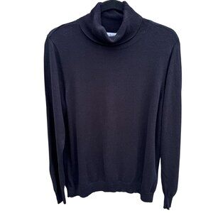 Joan Rivers Womens Black Turtleneck‎ Sweater L Soft Knit Pullover Long Sleeve
